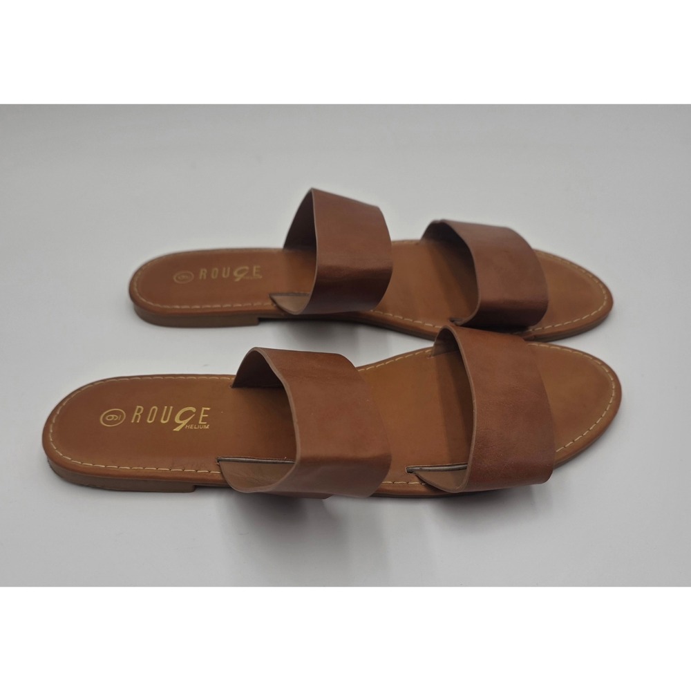Rouge Helium Women's Flat Slide Sandals Bundle Brown Tie Dye Red Size 8.5 9 - Picture 3 of 12